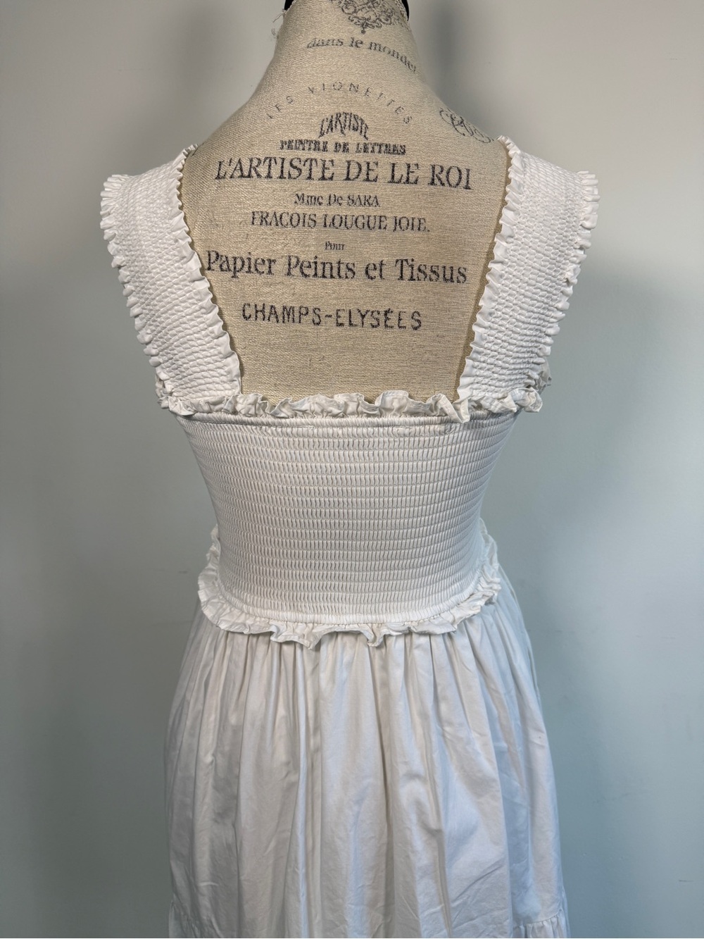 Altar'd State White Smocked Square-Neck Maxi Dress - Picture 4 of 8